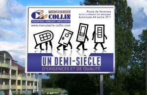 Campagne de pub pour la Menuiserie Collin