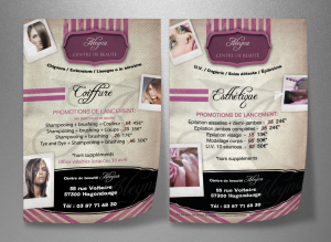 Création de flyer salon de beauté et coiffure