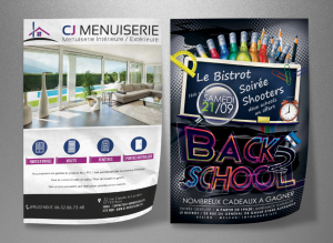Création de flyer artisan et bar